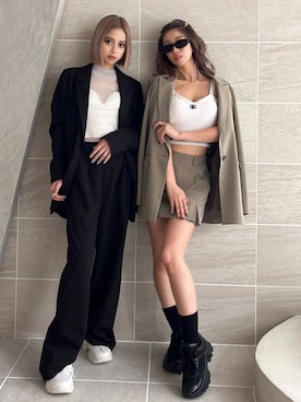 「アイテム（キャミソール）」を使った、Misaさん（レディース・158cm）の夏コーディネート