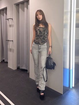 「アイテム（バックパック/リュック）」を使った、Misaさん（レディース・158cm）の秋コーディネート
