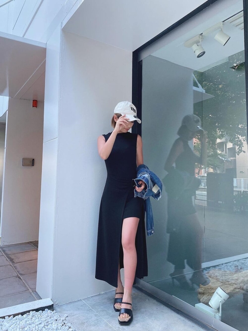 GYDA（ジェイダ）の「レイヤードデザイン ノースリーブワンピース