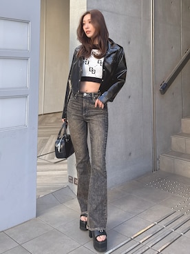 「GYDA（ジェイダ）のアイテム」を使った、Misaさん（レディース・158cm）の春コーディネート