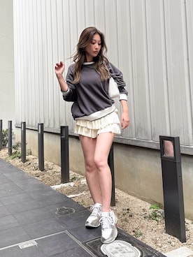 「GYDA（ジェイダ）のアイテム（その他パンツ）」を使った、Misaさん（レディース・158cm）の秋コーディネート