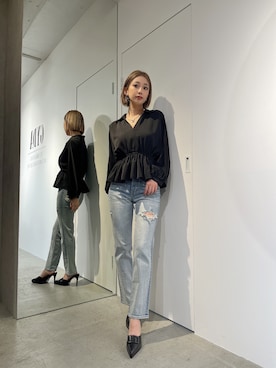 「GYDA（ジェイダ）のアイテム」を使った、Misaさん（レディース・158cm）の春コーディネート