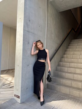 「GYDA（ジェイダ）のアイテム」を使った、Misaさん（レディース・158cm）の夏コーディネート