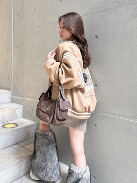 「GYDA（ジェイダ）のアイテム（ワンピース）」を使った、Misaさん（レディース・158cm）の秋コーディネート