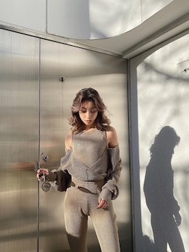 「アイテム（つなぎ/オールインワン）」を使った、Misaさん（レディース・158cm）の冬コーディネート
