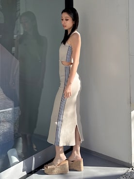 「GYDA（ジェイダ）のアイテム」を使った、Misaさん（レディース・158cm）の夏コーディネート