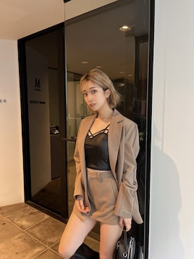 「GYDA（ジェイダ）のアイテム（テーラードジャケット）」を使った、Misaさん（レディース・158cm）の秋コーディネート