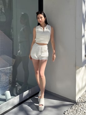 「GYDA（ジェイダ）のアイテム」を使った、Misaさん（レディース・158cm）の夏コーディネート