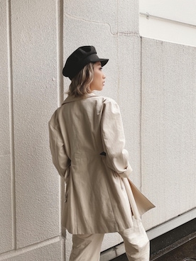 「GYDA（ジェイダ）のアイテム（テーラードジャケット）」を使った、Misaさん（レディース・158cm）の春コーディネート