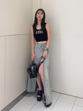 「GYDA（ジェイダ）のアイテム」を使った、Misaさん（レディース・158cm）の夏コーディネート