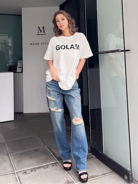 「GYDA（ジェイダ）のアイテム（アクセサリー）」を使った、Misaさん（レディース・158cm）の夏コーディネート