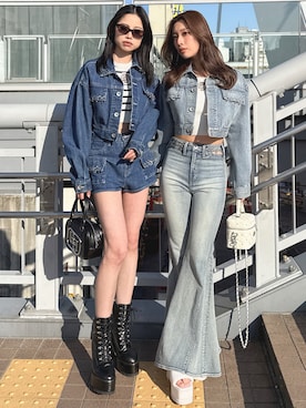 「GYDA（ジェイダ）のアイテム」を使った、Misaさん（レディース・158cm）の春コーディネート