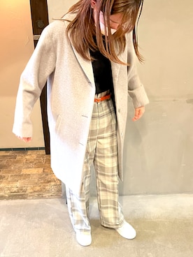 「UNIQLO（ユニクロ）のエクストラファインメリノリブタートルネックセーター（長袖）（ニット/セーター）」を使った、yukari ¨̮さん（レディース・165cm）の冬コーディネート