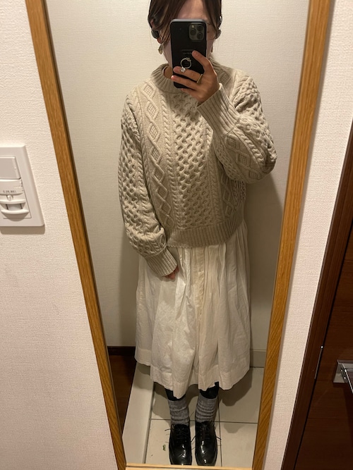 SLOBE IENA（スローブイエナ）の「HAMILTON ケーブルニットクルー