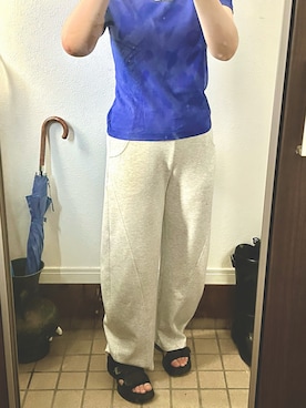 「SUGAR BISKET（シュガービスケット）のアイテム（スウェットパンツ）」を使った、ぬとさん（レディース・160cm）の夏コーディネート