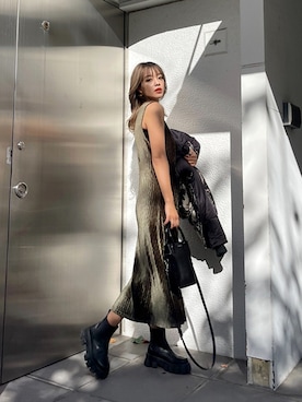 「EVRIS（エヴリス）のアイテム（ダウンジャケット/コート）」を使った、Rionaさん（レディース・159cm）の冬コーディネート