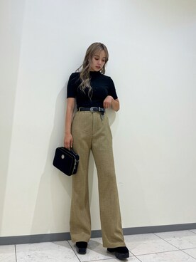 「ツイードパンツ」｜「アイテム（ブーツ）」を使った、Rionaさん（レディース・159cm）の夏コーディネート