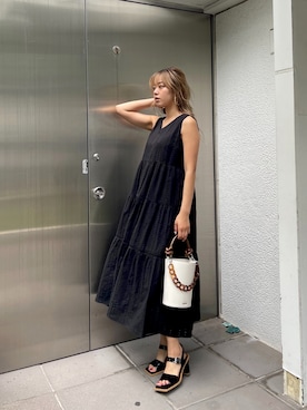 「ごきげんウィーク」｜「アイテム（ワンピース/ドレス）」を使った、Rionaさん（レディース・159cm）の春コーディネート