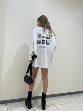 「バックロゴ」｜「アイテム（バッグ）」を使った、Rionaさん（レディース・159cm）の夏コーディネート