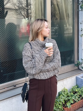 Rionaさん（レディース・159cm）の冬コーディネート