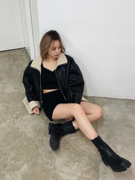 Rionaさん（レディース・159cm）の冬コーディネート