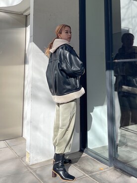 Rionaさん（レディース・159cm）の冬コーディネート