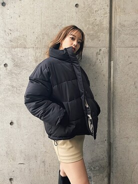 「厚底」｜「アイテム（ブルゾン）」を使った、Rionaさん（レディース・159cm）の秋コーディネート