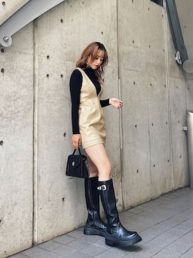 Rionaさん（レディース・159cm）の秋コーディネート