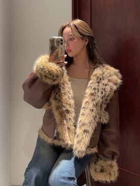 「アイテム（ブルゾン、その他）」を使った、Rionaさん（レディース・159cm）の秋コーディネート