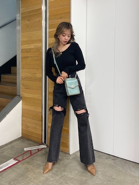 Rionaさん（レディース・159cm）の冬コーディネート