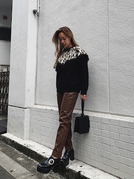 Rionaさん（レディース・159cm）の秋コーディネート