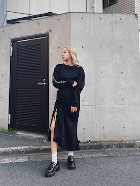 「厚底」｜「アイテム（その他シューズ）」を使った、Rionaさん（レディース・159cm）の秋コーディネート