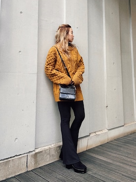 Rionaさん（レディース・159cm）の秋コーディネート