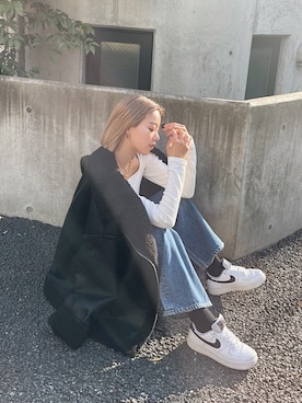 Rionaさん（レディース・159cm）の冬コーディネート