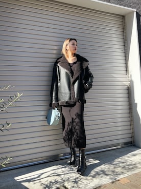 Rionaさん（レディース・159cm）の冬コーディネート