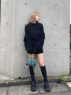 Rionaさん（レディース・159cm）の冬コーディネート