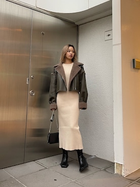 Rionaさん（レディース・159cm）の冬コーディネート