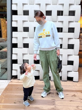 「usedのアイテム（スウェット、グレー系）」を使った、yukiyoさん（レディース・171cm）の春コーディネート