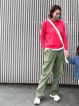 「HOLLYWOOD RANCH MARKET（ハリウッドランチマーケット）のアイテム（その他パンツ、グリーン系）」を使った、yukiyoさん（レディース・171cm）の春コーディネート