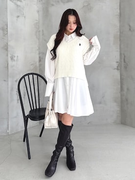 mikaさん（レディース・155cm）の冬コーディネート