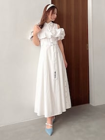 MARY QUANTコラボ】ラッフルシャツワンピース｜マーキュリー