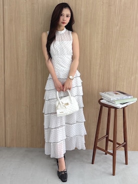 「MERCURYDUO（マーキュリーデュオ）のアイテム」を使った、mikaさん（レディース・155cm）の夏コーディネート