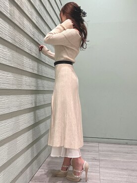 「RESEXXY（リゼクシー）のアイテム（ベルト）」を使った、mikaさん（レディース・155cm）の冬コーディネート