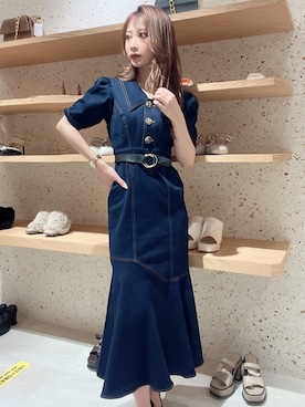 「RESEXXY（リゼクシー）のアイテム（ベルト）」を使った、mikaさん（レディース・155cm）の夏コーディネート