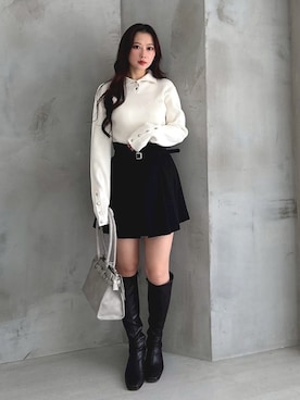 mikaさん（レディース・155cm）の冬コーディネート