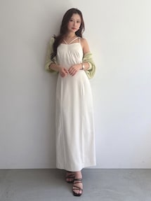 MERCURYDUO ワンピース シアーボンディングキャミワンピース