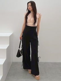 異素材ラッフルコンパクトニット　マーキュリーデュオ MERCURYDUO ニット セーター 異素材ラッフルコンパクトニット