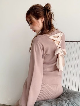 「RESEXXY（リゼクシー）のスタッズピンヒールパンプス（パンプス）」を使った、mikaさん（レディース・155cm）の冬コーディネート