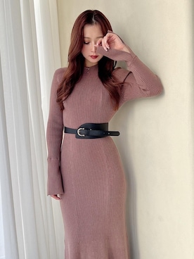 「RESEXXY（リゼクシー）のアイテム（ベルト）」を使った、mikaさん（レディース・155cm）の秋コーディネート