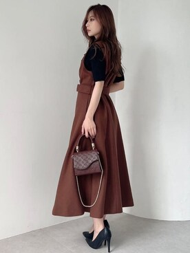 「RESEXXY（リゼクシー）のアイテム（ベスト）」を使った、mikaさん（レディース・155cm）の秋コーディネート